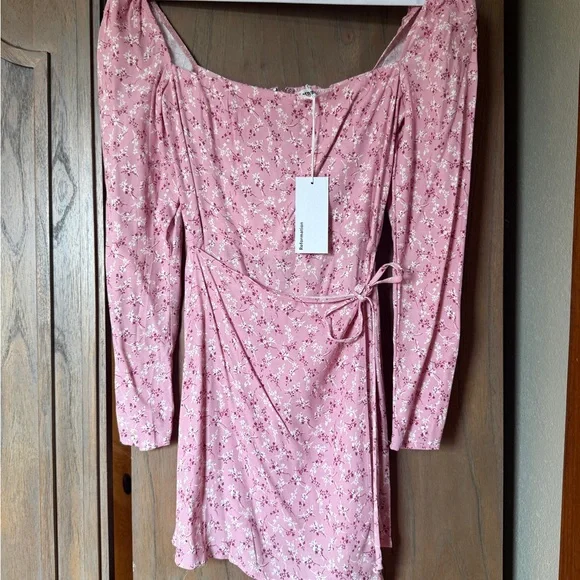 Reformation Pink Floral Long Sleeve Dress - Picture 5 of 6
